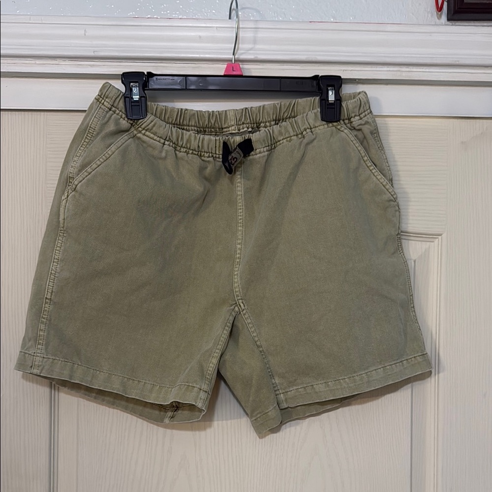 Tan Flat Front Casual Summer Shorts